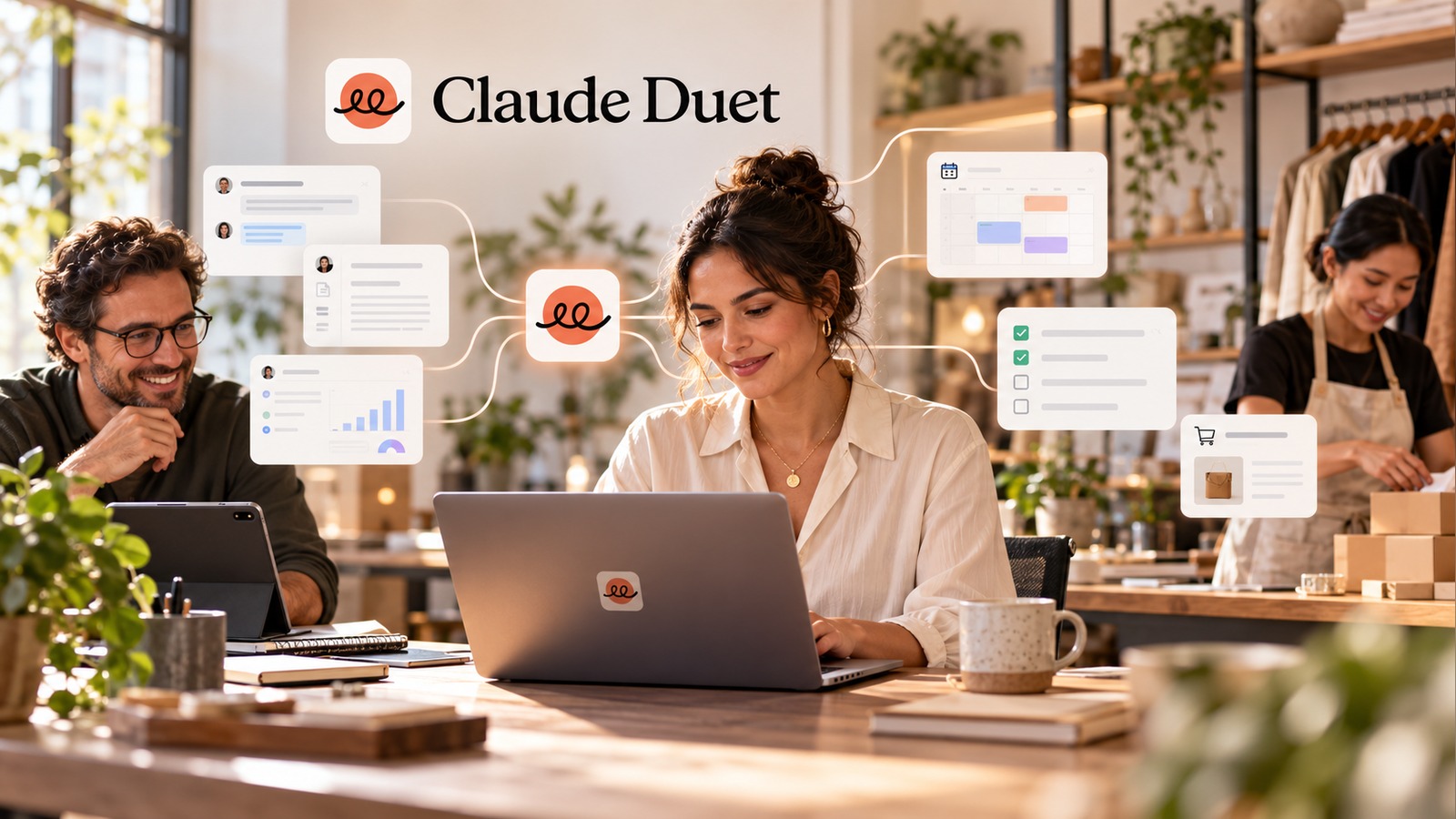 Imagem editorial: Claude Duet: Anthropic testa agente de IA para profissionais e pequenas empresas