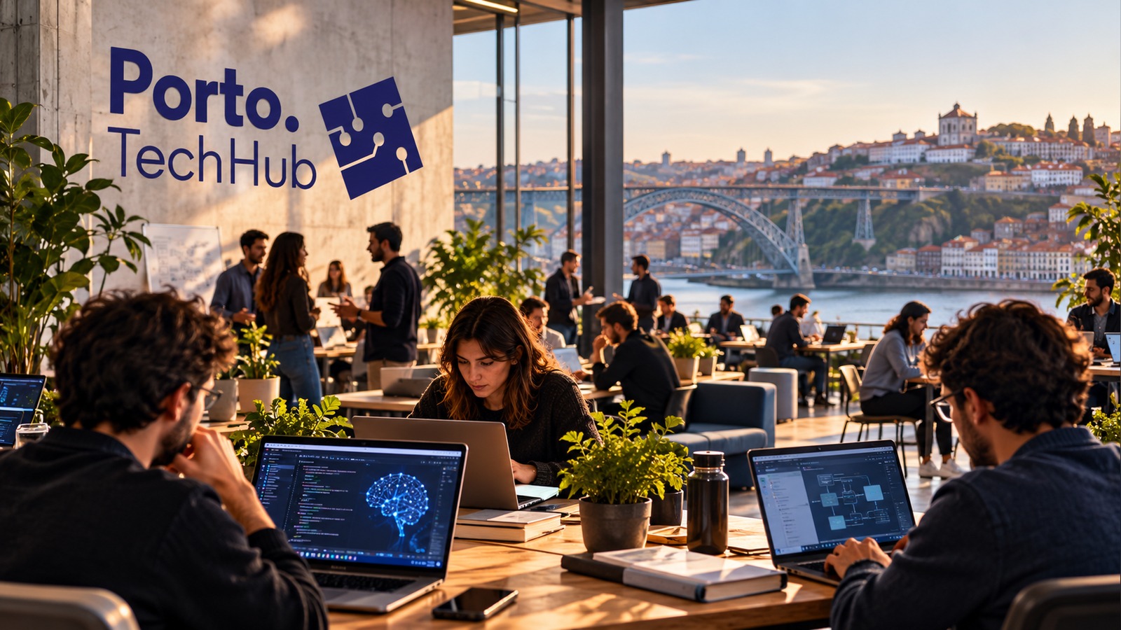 Imagem editorial: Porto Tech Hub põe IA em destaque num ecossistema de 700 startups