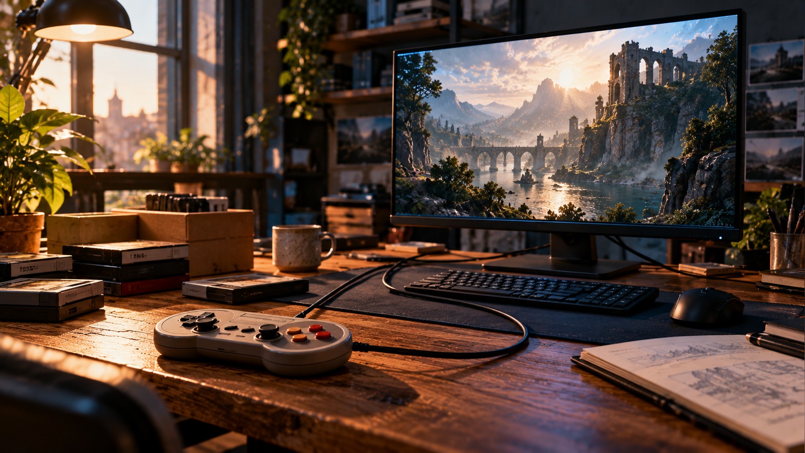 Imagem editorial: IA leva jogos de consola ao PC. Quem fica com o valor?